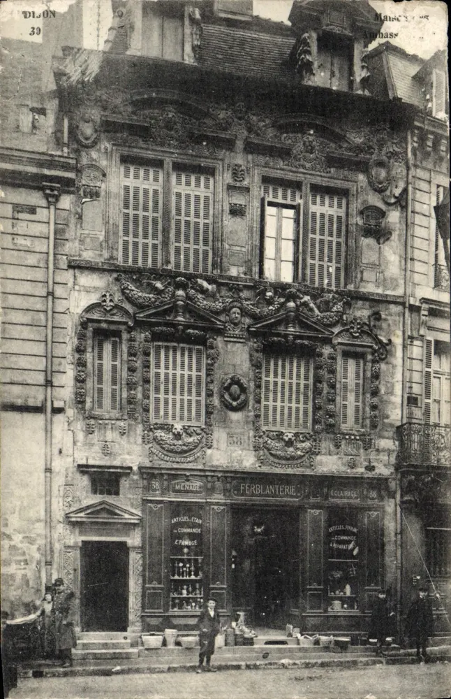 Dijon — Maison ornée de sculptures — éditeur Masse & Ambass, n°30 - Frente