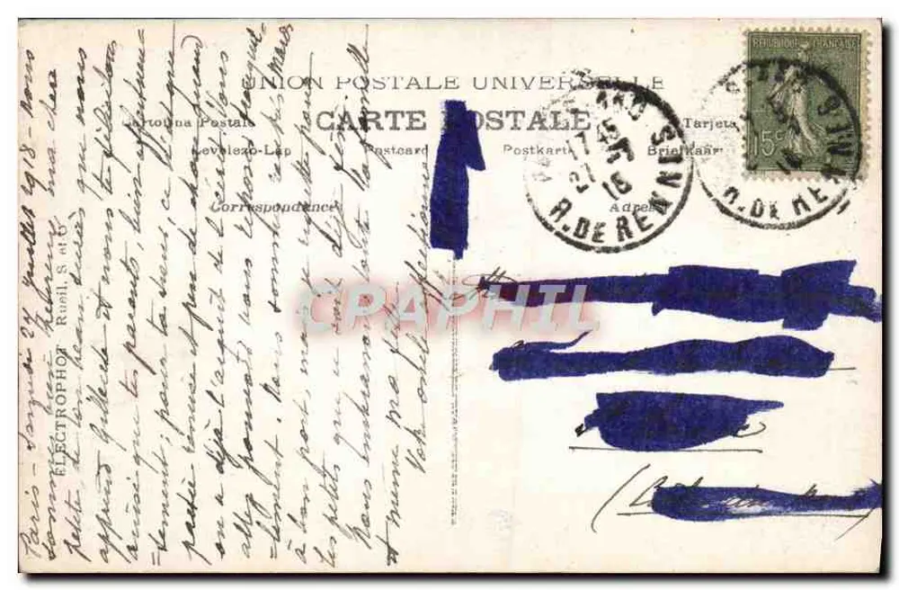 Bords de Bouillon - A Cachoeira — Paris, editor não identificado, número de série ilegível - Verso