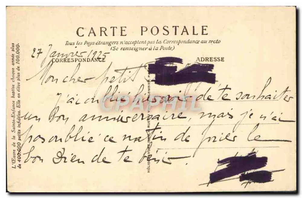 Vaticano — Vista panorâmica — Coleções de L'Œuvre de la Sainte Enfance, 44 rue du Cherche-Midi, Paris, 6e - Verso