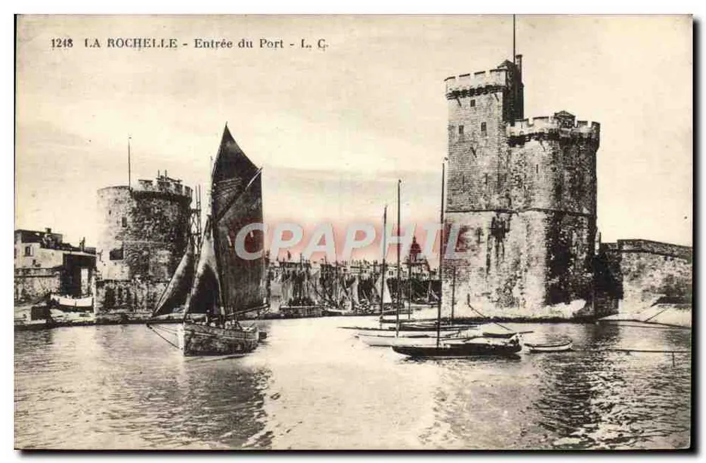 La Rochelle - Entrada do Porto - L. C. - n° 1248 - Frente