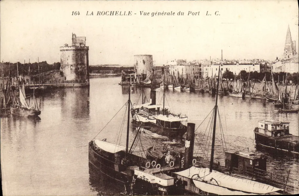 La Rochelle - Allgemeiner Blick auf den Hafen - L.C. - n°164 - Vorderseite