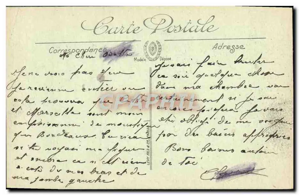 Bordeaux — As Colunas Rustrais e os Quinconces — LL - Verso