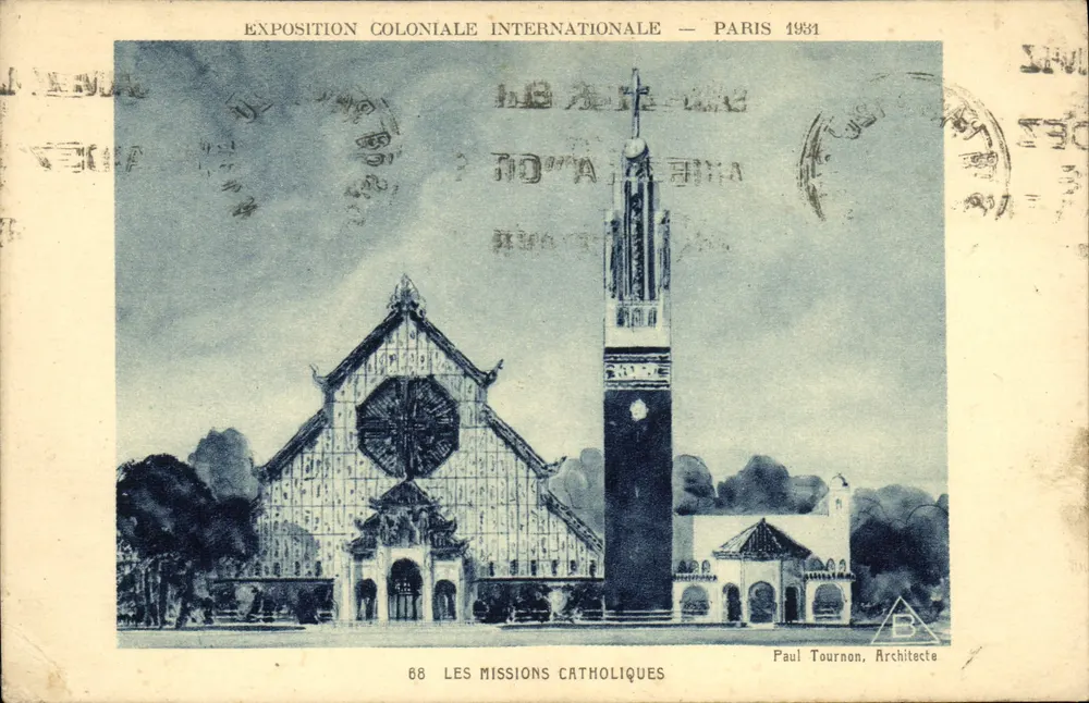 Die katholischen Missionen — Internationale Kolonialausstellung — Paris 1931 — Paul Tournon, Architekt - Vorderseite
