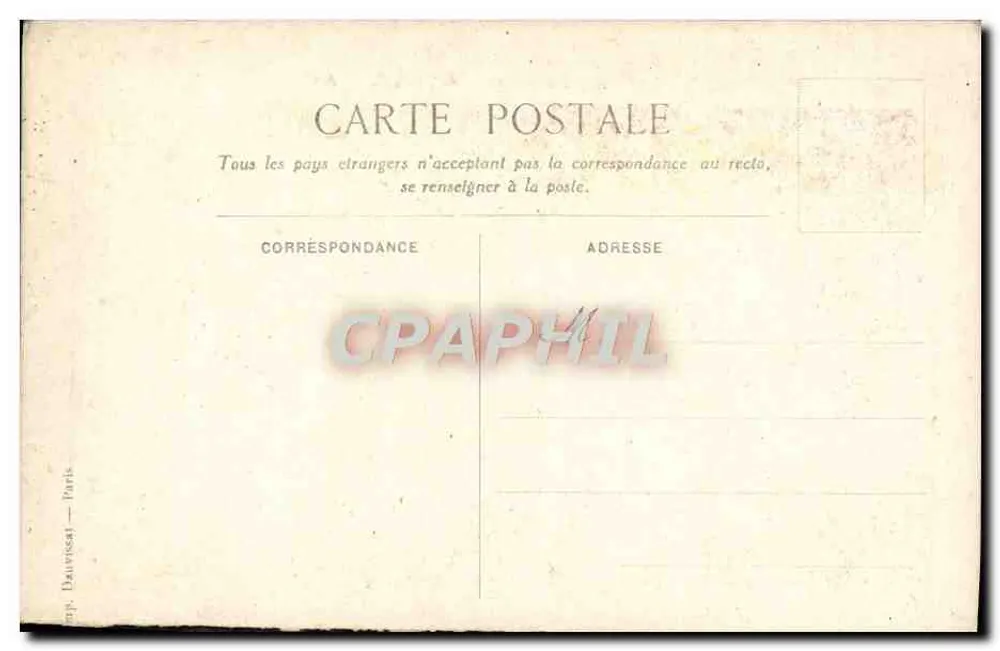 Tahitianer Landschaft — Nach einer Aquatinte von M. G. Carré — Messageries Maritimes - Rückseite