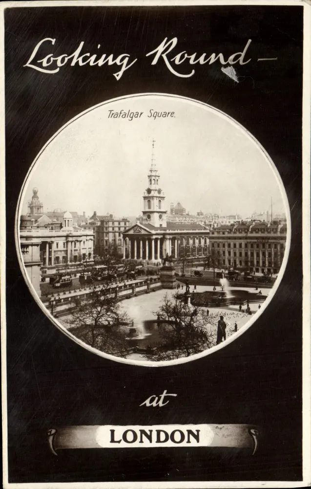 Trafalgar Square — Kijkend rond in Londen — Britse productie - Voorkant