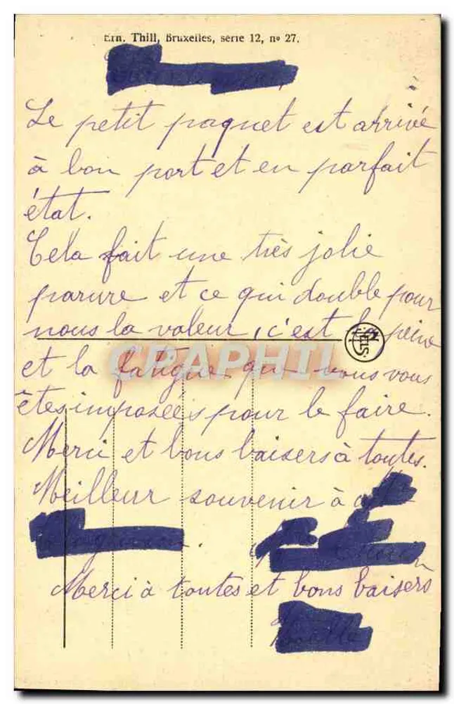 Brügge — Hotel des Provinzialregierungs und Postamt — Verlag N.H.S. - Rückseite