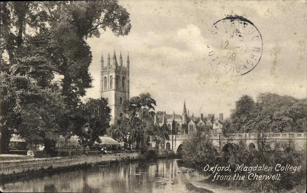 Oxford, Magdalen College — vue depuis le Cherwell — éditeur Frith's Series - Vorderseite