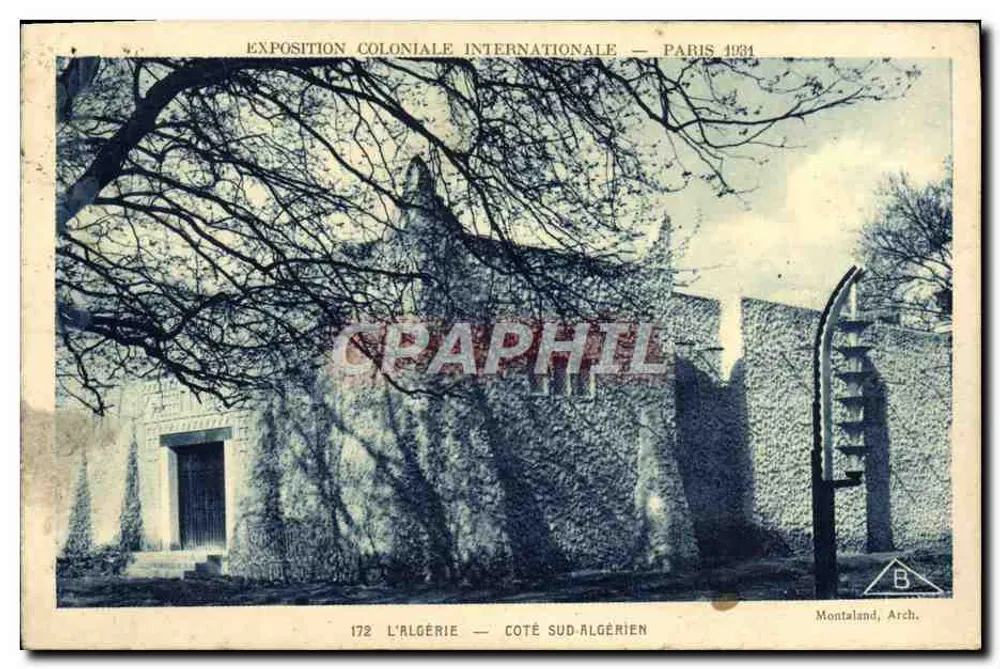Internationale Kolonialausstellung — Paris 1931 — Algerien — Süd-Algerische Seite — Montaland, Arch. - Vorderseite