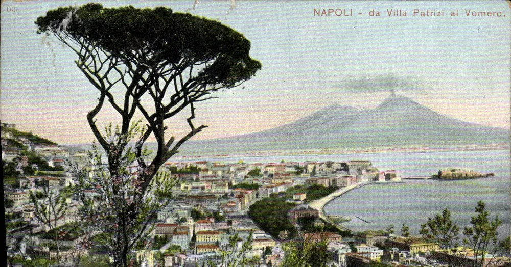 NAPOLI - von Villa Patrizi zum Vomero. — G. Blücher & Co., Napoli, n° 166. - Vorderseite