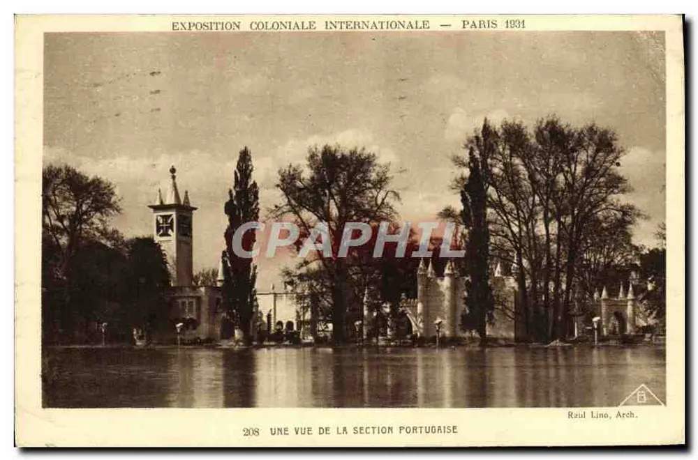 Internationale Kolonialausstellung — Paris 1931 — Ansicht der portugiesischen Abteilung — Raul Lino, Arch. - Vorderseite