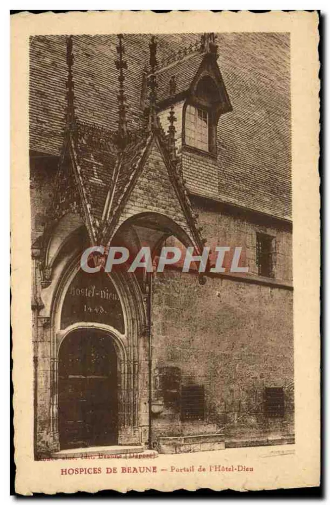 Hospices de Beaune — Portal des Hôtel-Dieu — Verlag Llapose, Nr. 1443 - Vorderseite