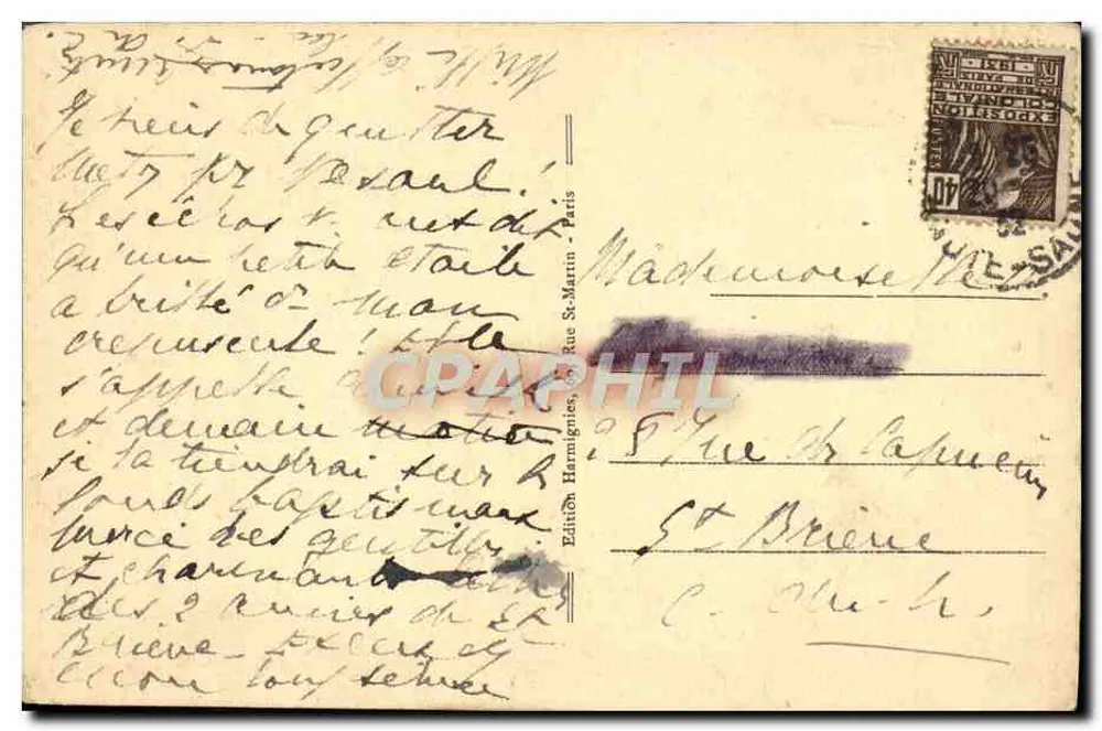 Metz - De Kathedraal - Onderste Zuidkant — Uitgave Harmignies, n°3 - Achterkant