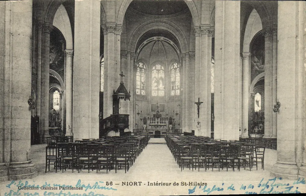 Niort - Interior de St-Hilaire — Coleção Galerias Parisienses, n° 56 - Frente
