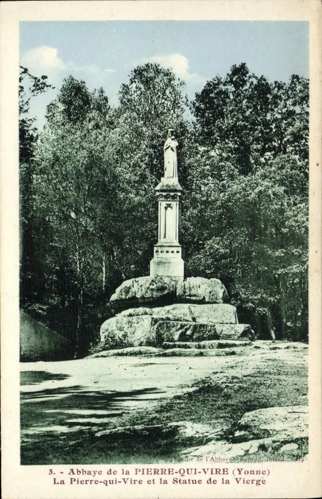 Abtei la Pierre-qui-Vire (Yonne) — Statue der Jungfrau — Reprod. Mitred. n°3 - Vorderseite