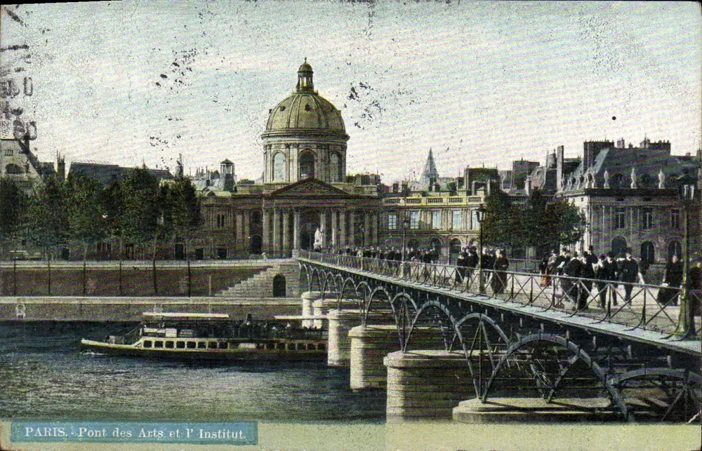 Paris — Pont des Arts et l’Institut — éditeur imprimeur non identifié - Recto