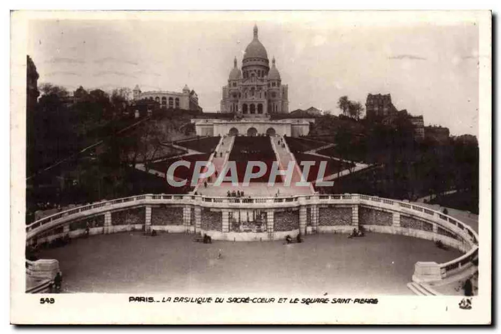 Paris — Die Basilika des Heiligen Herzens und der Square Saint-Pierre — n°543 - Vorderseite