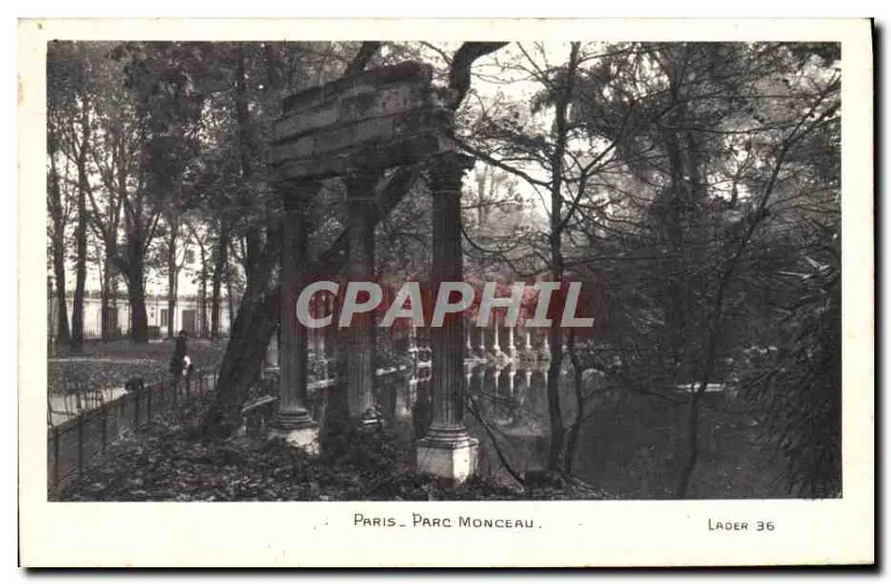 Paryż - Park Monceau — widok z ruin — Lader 36 - Awers