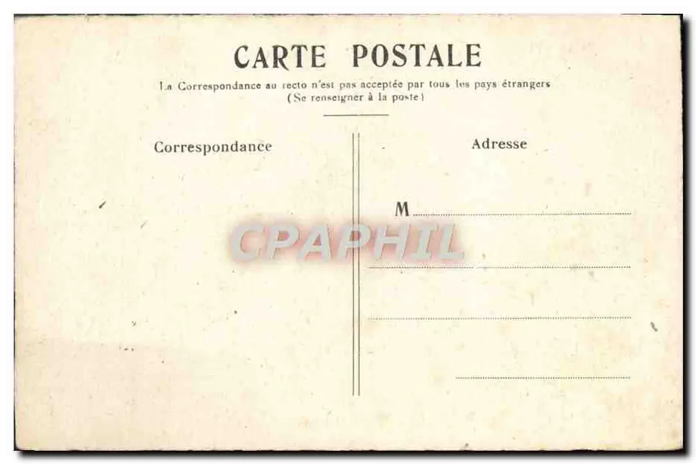 PARIS — A Praça da Concórdia — sem editor ou número visível - Verso