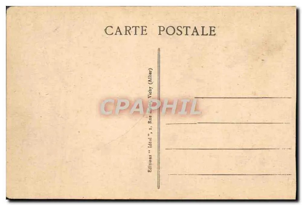 Vichy — Markise und Theater des Casinos — Éditeur Idéal, Nr. 317 - Rückseite