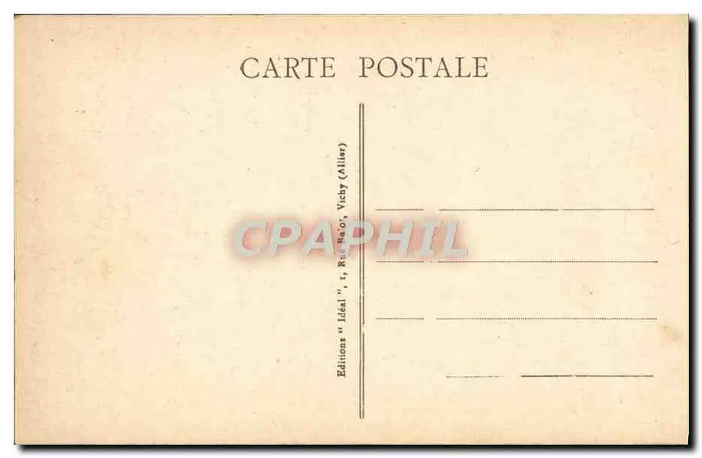 Vichy - In den Parks - Schwannenteich — Verlag Ideal, Nr. 410 - Rückseite