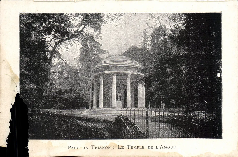 Parc de Trianon : Le Temple de l'Amour — éditeur impr. sur la carte - Frente
