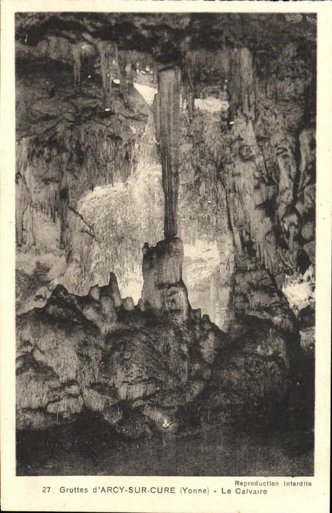 Grutas de Arcy-sur-Cure (Yonne) — O Calvário — A. Joublin, Editor das Grutas - Frente