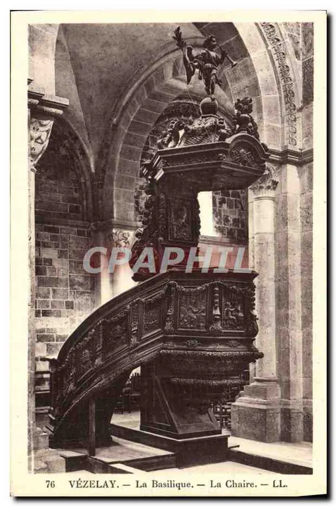 Vézelay — A Basílica — A Cátedra — LL. — n° 76 - Frente