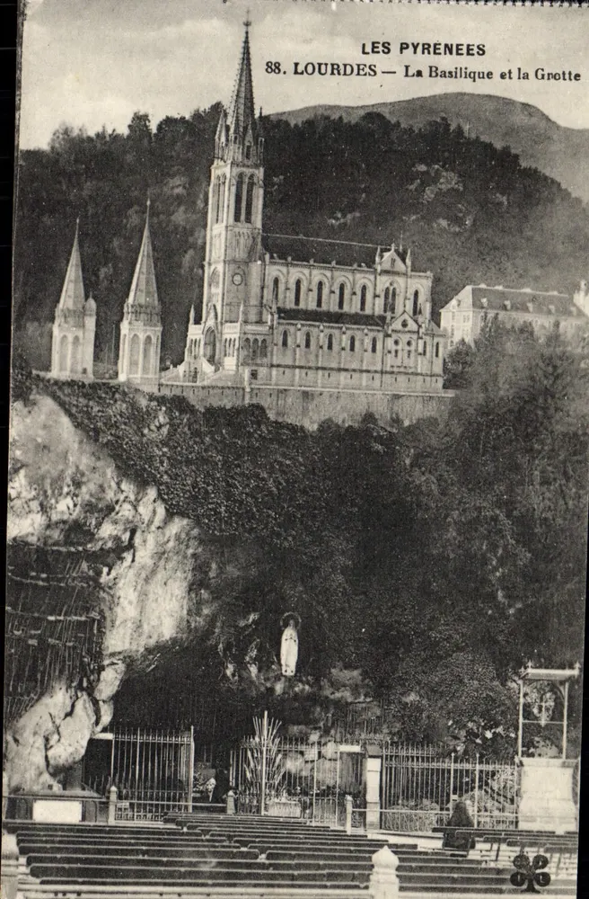 Lourdes — Die Basilika und die Grotte — Die Pyrenäen, n°88 - Vorderseite