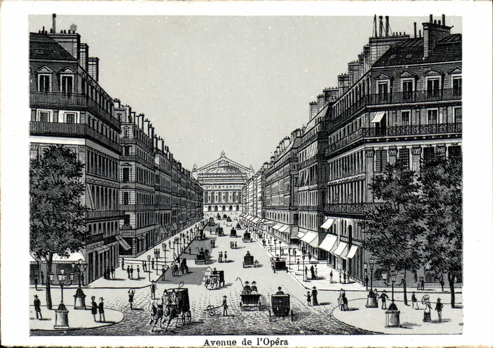 Avenue de l'Opéra — vue de l'Opéra Garnier — éditeur non identifié - Frente