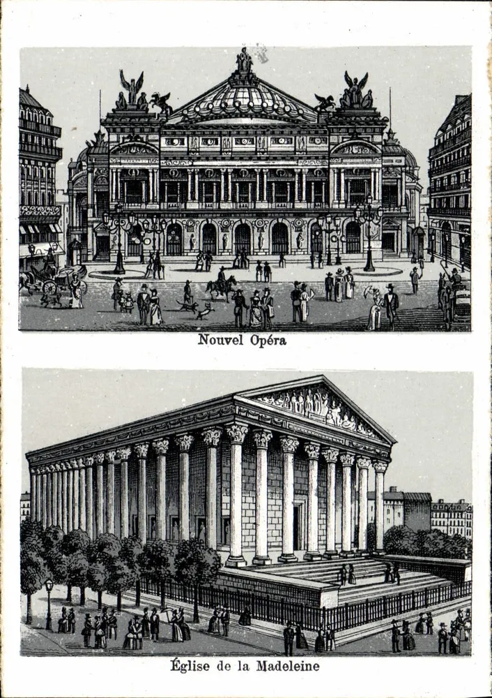 Nouvel Opéra — Église de la Madeleine — Éditeur non visible - Frente