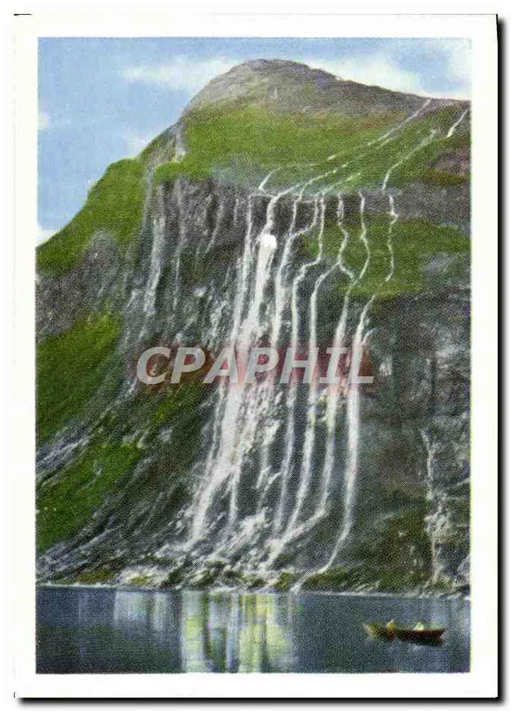 Cascata de « Syv Søstre » — Geirangerfjord — série Nr. 15 - Frente