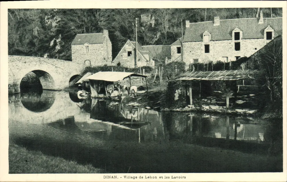 Dinan - Ansicht des Dorfes Lehon und der Waschhäuser — Serie I, Nr. 8, Edition M. Pambrun - Vorderseite