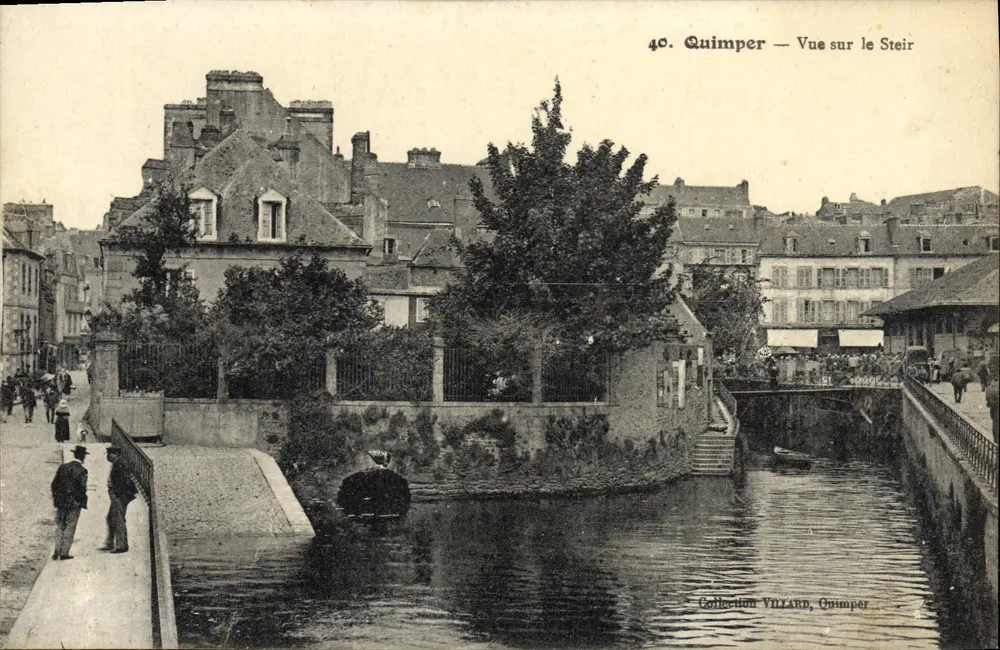 Quimper — Vista sobre o Steir — Coleção Villard, Quimper - Frente