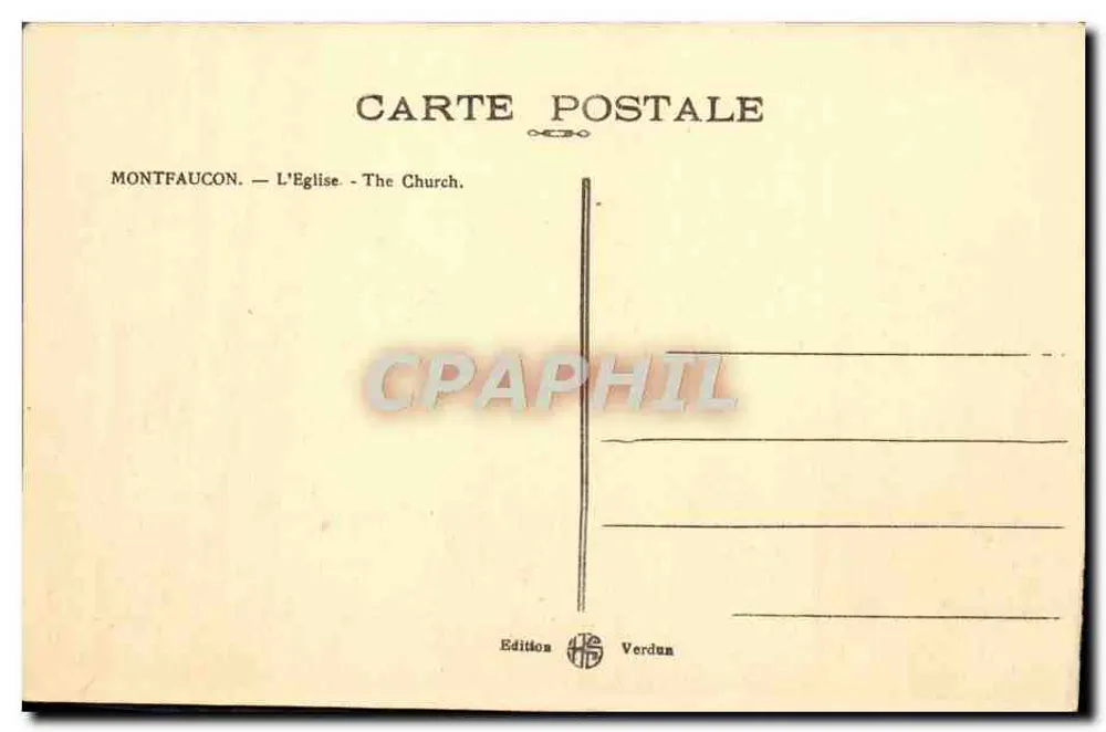 Montfaucun — A Igreja — Edição Verdun - Verso