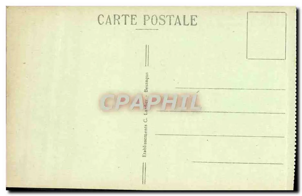 Saint-Claude (Jura) — Ponte Central — Sítios Pitorescos da França Oriental — Editor: C. Landier, Besançon - Verso