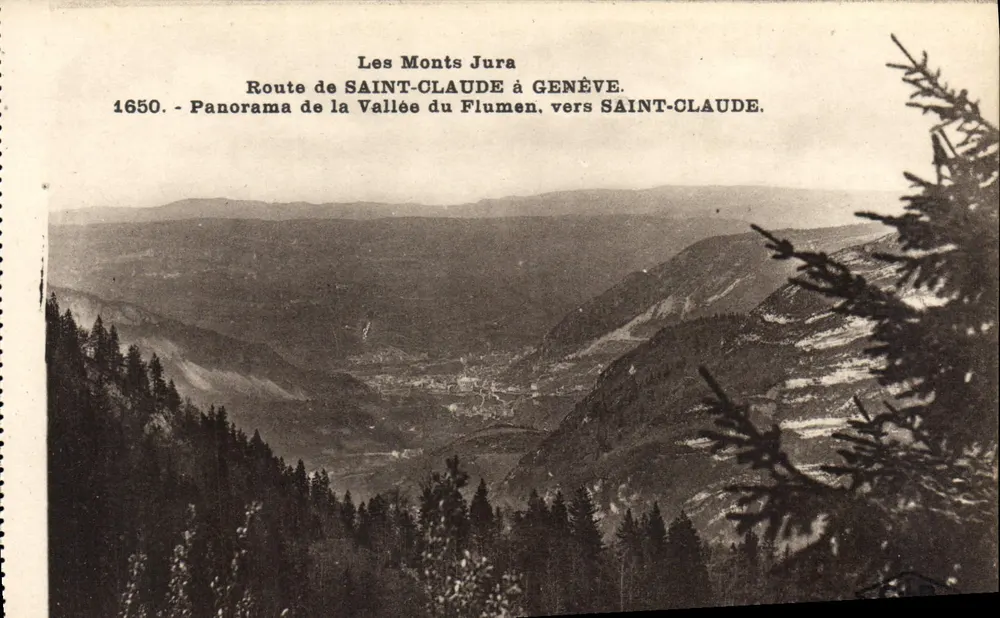 Die Jura-Berge — Panorama der Flumen-Tal, in der Nähe von Saint-Claude — Verlag C. Lardet Besançon - Vorderseite