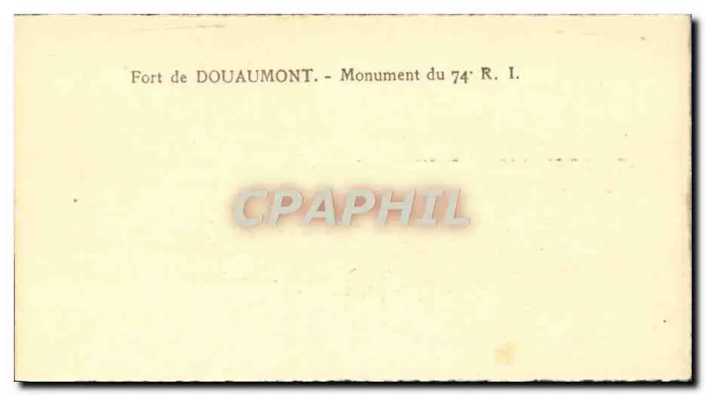 Fort de Douaumont — Denkmal des 74. R.I. - Rückseite