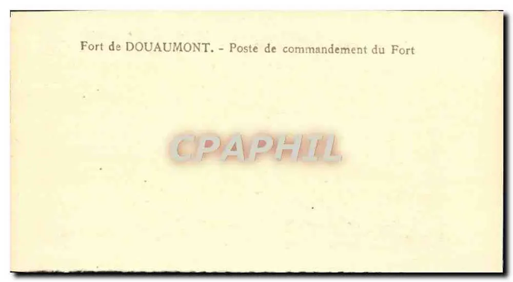 Fort de Douaumont — Posto de Comando do Forte - Verso