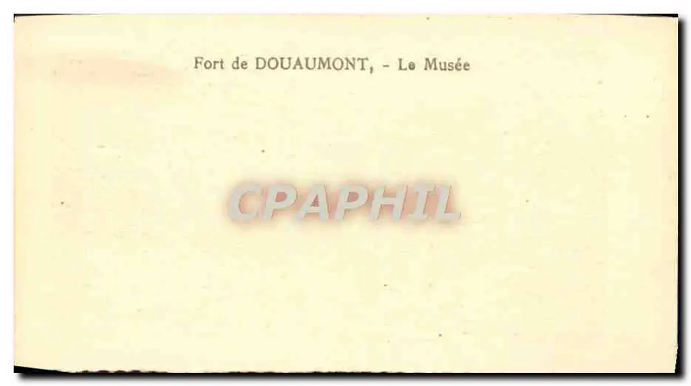 Fort de Douaumont — O Museu — Editor desconhecido, número de série não visível - Verso