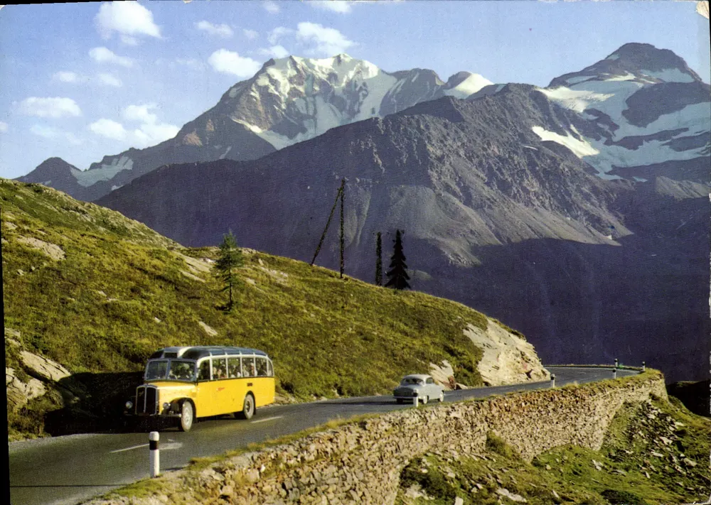 Simplonpass 2005 m — Fletschhorn 3996 m — Foto Klopferstein AG Adelboden - Frente