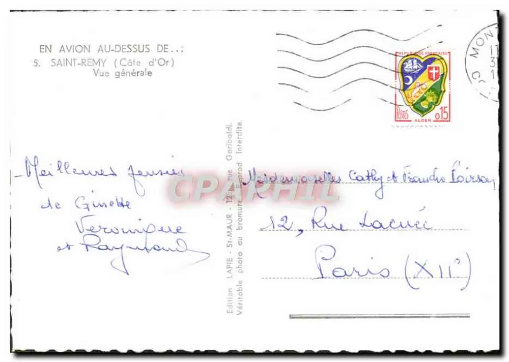 Saint-Rémy (Côte-d'Or) — Allgemeine Ansicht — Ausgabe LAPIE, Nr. 5 - Rückseite