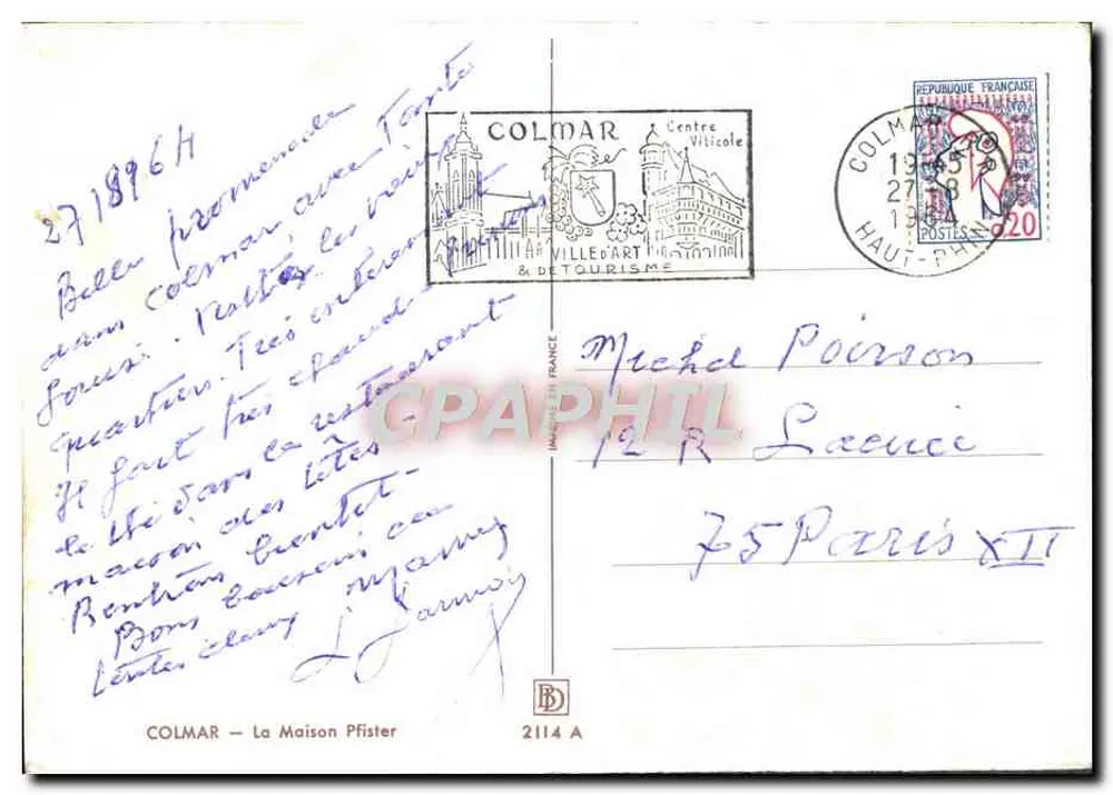 Colmar — Vista da Casa Pfister — Editora: Colmar Ville d'Art & de Tourisme - Verso