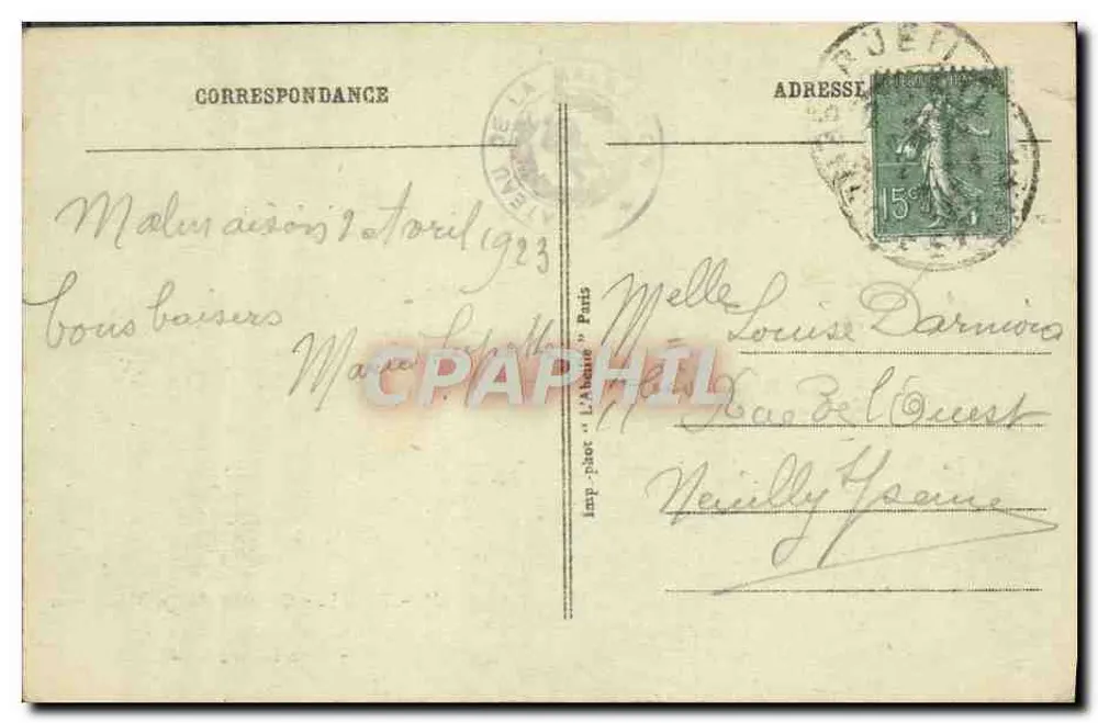 Rueil - Castelo de La Malmaison - O Salão de Recepção - Verso