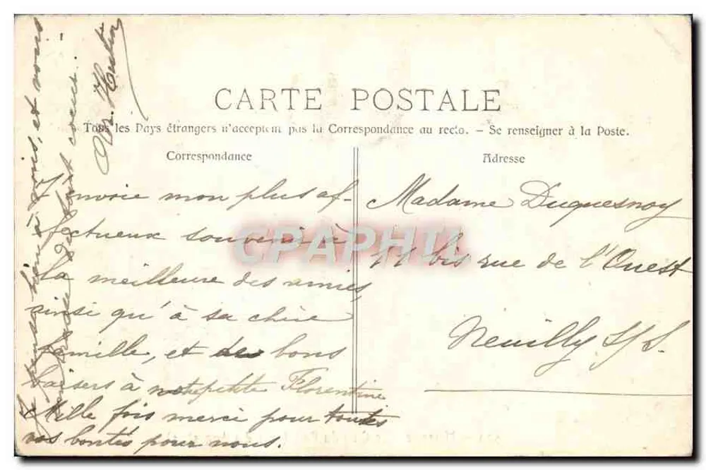 Marseille — Der Kai des Hafens (Seite der Augustiner) — Verleger L. Laour, n° 509 - Rückseite