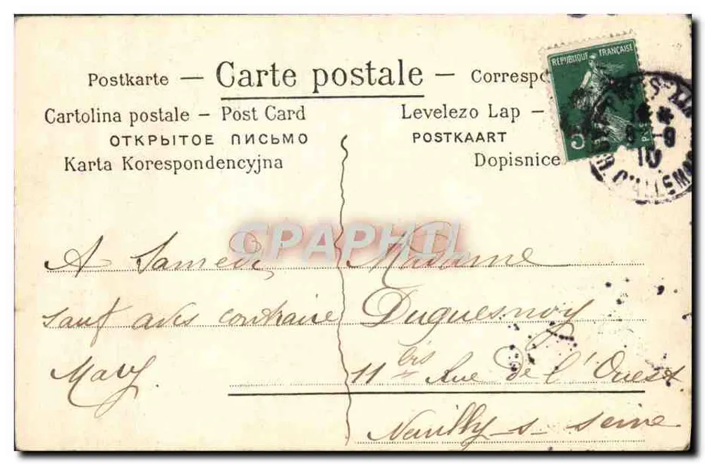 S.S. Pie X — Portrait officiel exécuté au Vatican — Héliotypie E. La Deley, Paris - Rückseite
