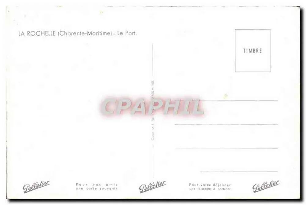 La Rochelle (Charente-Maritime) — O Porto — Pelletier - Verso