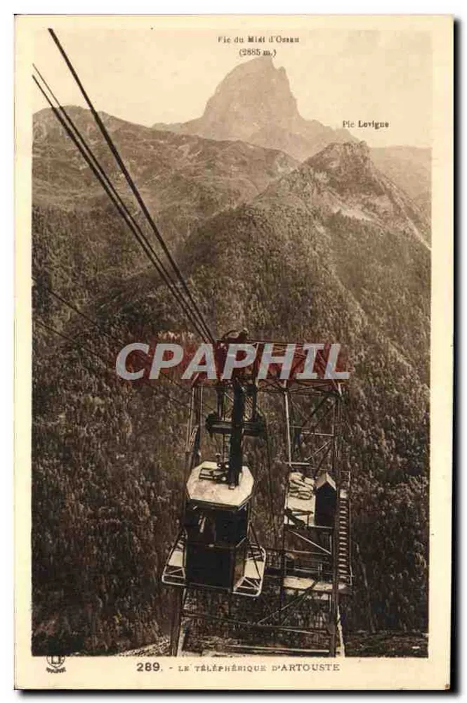 O teleférico de Artouste — Vista do topo do Midi d'Ossau (2885 m.) e do Pic Lovigüe — Edições Pyrénées Ossau - Frente