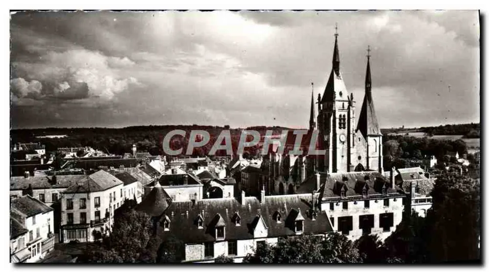 Dourdan (S.-et-O.) — A igreja de São Germain vista do Donjon — série 3025 - Frente