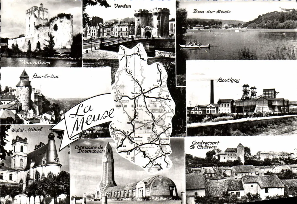 Die Meuse — Collage von Orten und Straßenkarte — Éditions de Talleyrand - Vorderseite