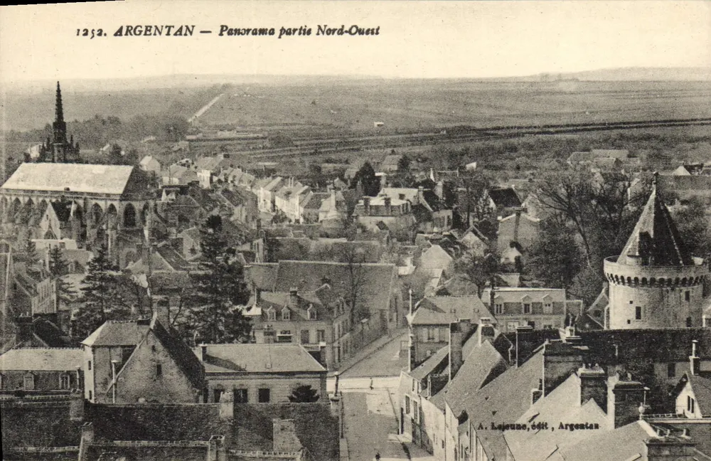 Argentan — Panorama Nord-West — A. Lajeune, Verlag, Argentan - Vorderseite